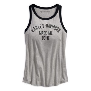 Harley-Davidson Gray and Black Muscle Tee